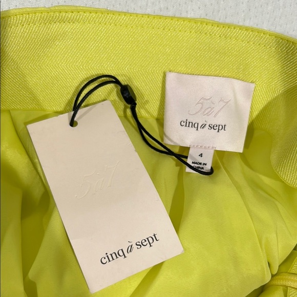Cinq a sept AMANDA Pants Bright Yellow NWT - Picture 9 of 16